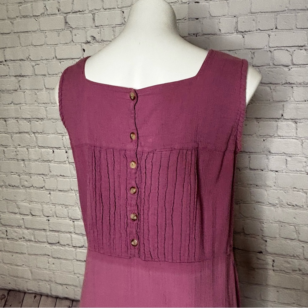 Eucalyptus Handmade in Guatemala Mauve Purple Sleeveless Maxi Dress Size L - Picture 7 of 11